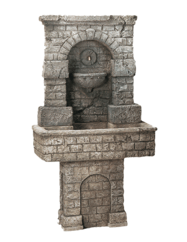 SPQR Cast Stone Outdoor Garden Fountain with pedestal Fountain Tuscan